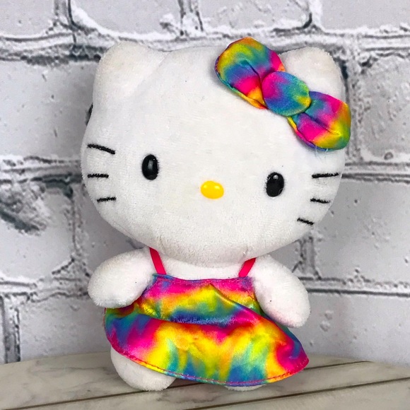 Ty Beanie Babies Hello Kitty Rainbow Pride Plush Toy By Sanrio Stuffed Animal - Picture 1 of 6